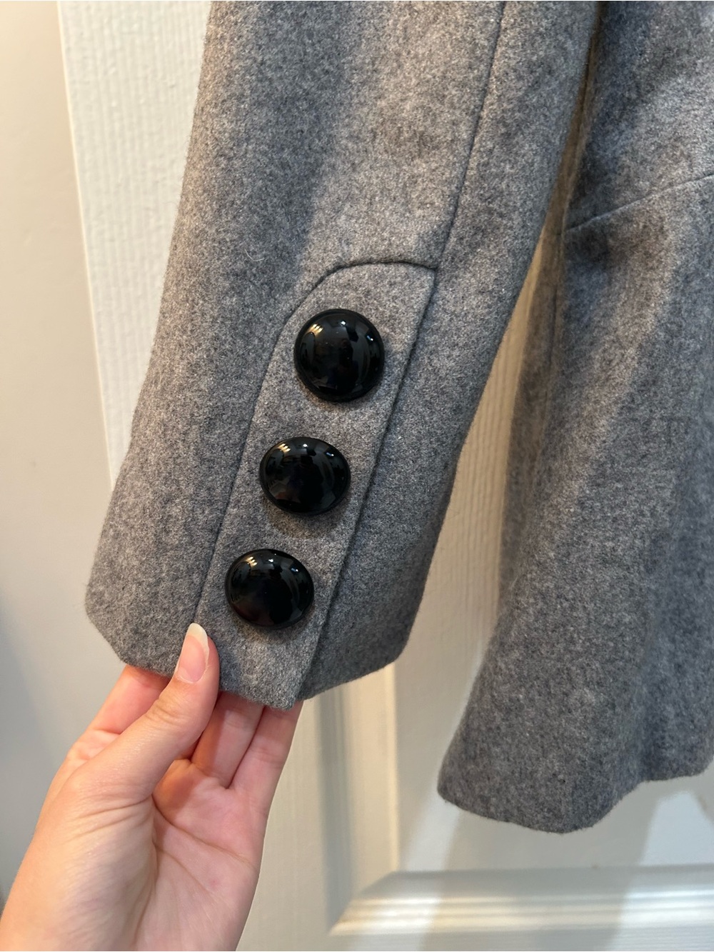 M. Julian Gray Double Breasted Women’s Pea Coat Size Large - Picture 7 of 11